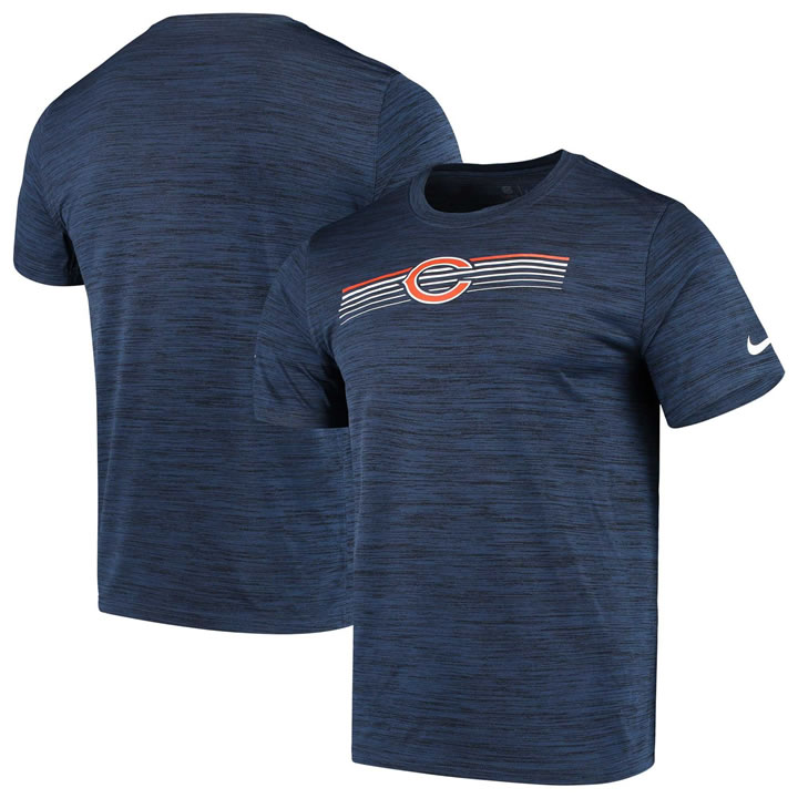 Chicago Bears Nike Sideline Velocity Performance T-Shirts Heathered Navy,We sell and wholesale Chicago Bears Nike Sideline Velocity Performance T-Shirts Heathered Navy on line form chian!